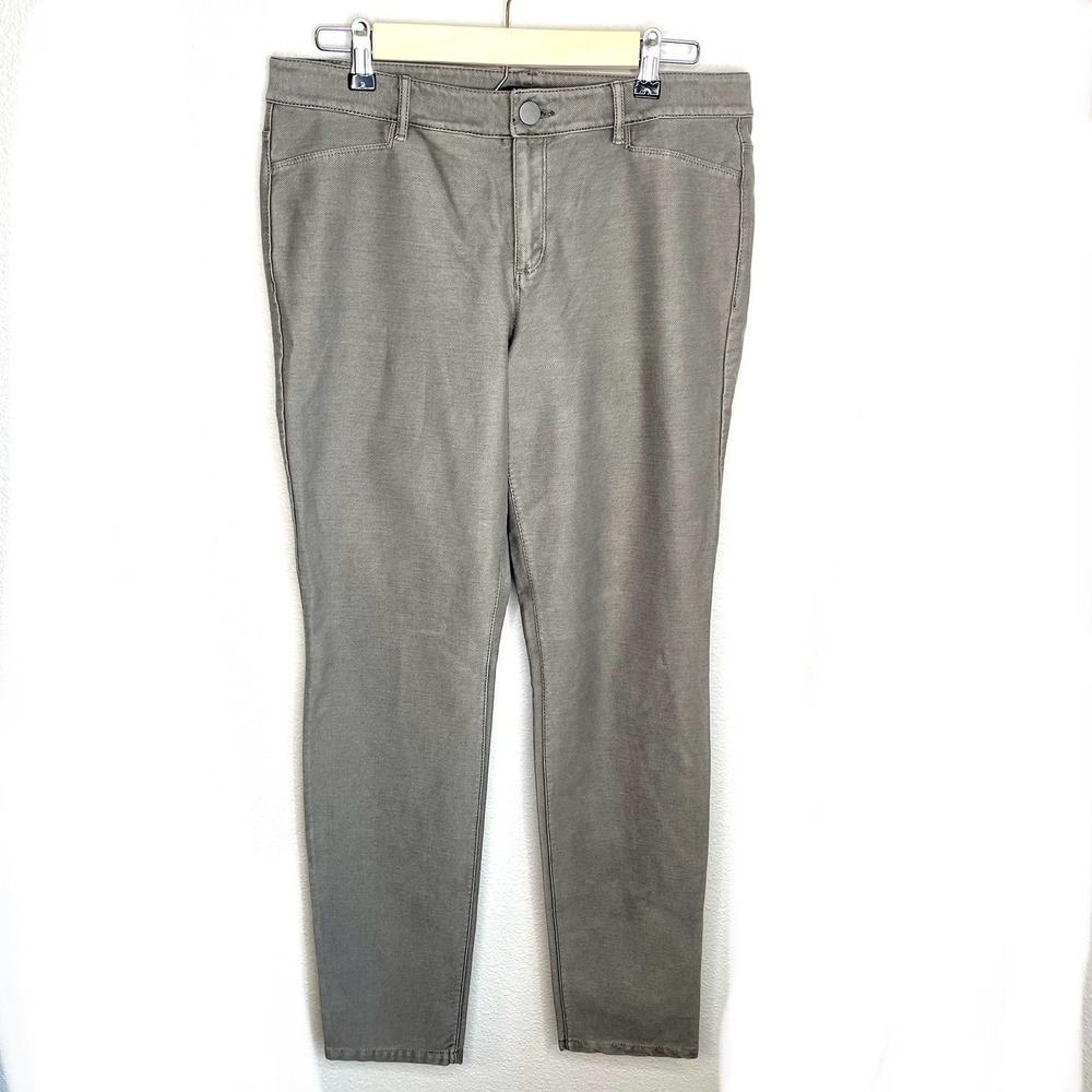 Nic + Zoe Gray High Rise Waist Denim Straight Leg Jeans Size 12